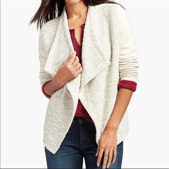 Lucky Brand Sweaters - LUCKY BRAND | Metallic Wrap Jacket Waterfall Cardi